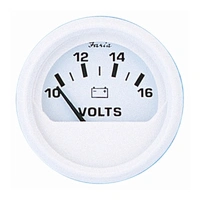 FARIA Voltmeter 10-16 Volt Ø2" - Hvit